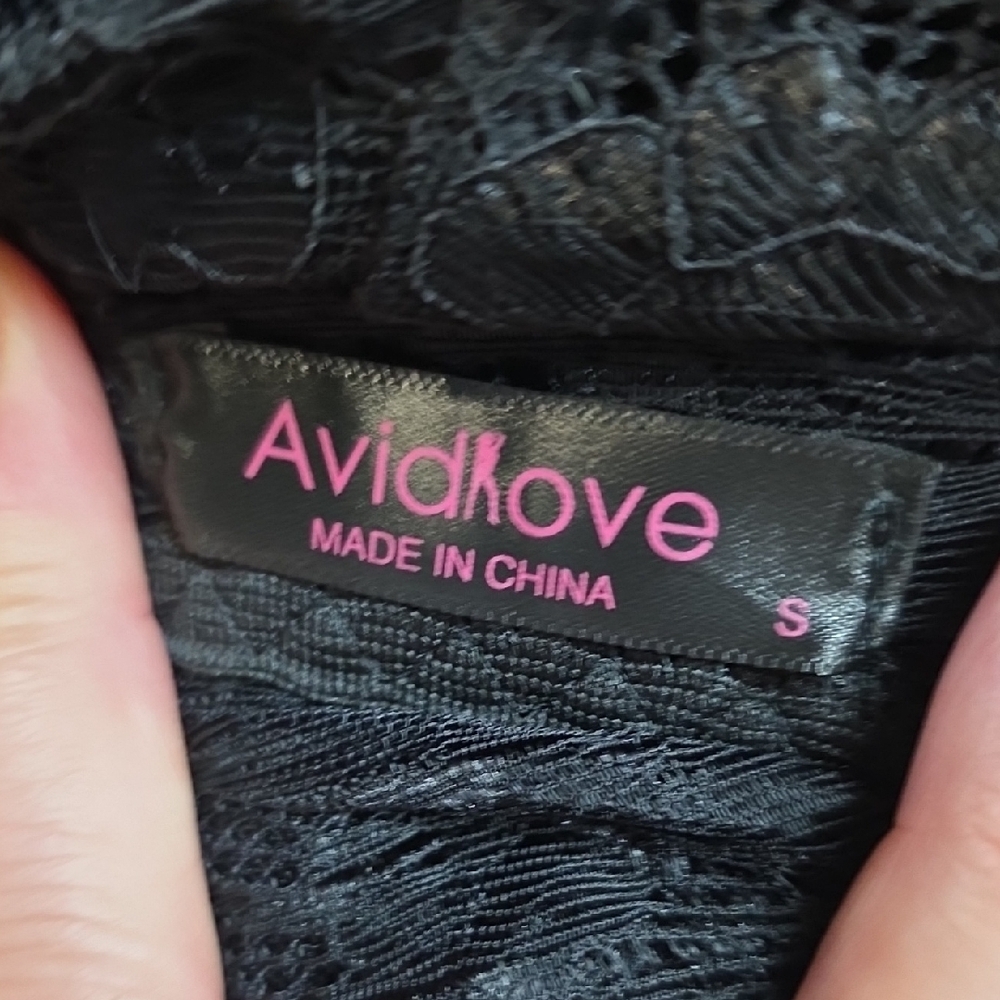Black Lace Chemise by Avidlove Size Small NWT - Picture 5 of 5